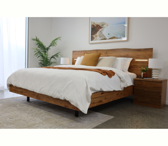 Solid timber online king bed